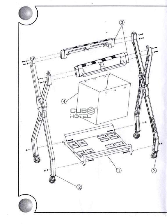 Carro Lavandaria Encolher X 180L Plástico